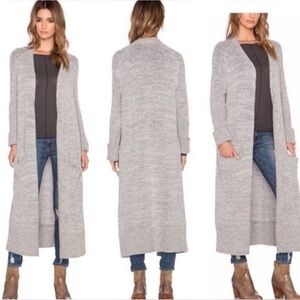 Free People Santa Cruz  Alpaca Blend Cardigan Gray  Duster Size Medium